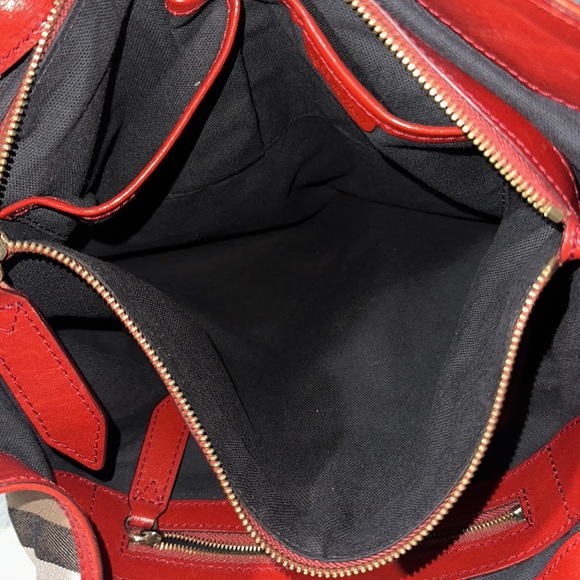 🥂Burberry Bridle House-Check Canvas Gosford Hobo Bag - Picture 12 of 17